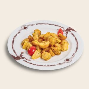 Пресни пържени картофи с копър и чесън