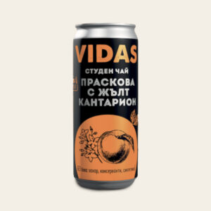 Студен чай VIDAS с праскова и жълт кантарион